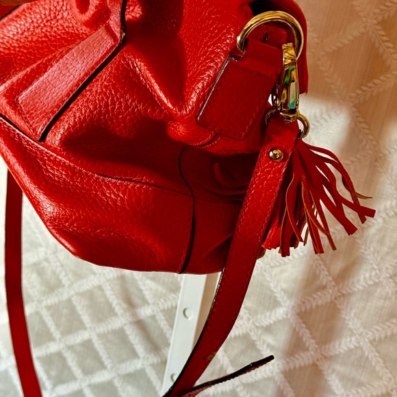Kate Spade Runaround Pebbled Leather Bag In Orange/Coral. - Picture 3 of 8